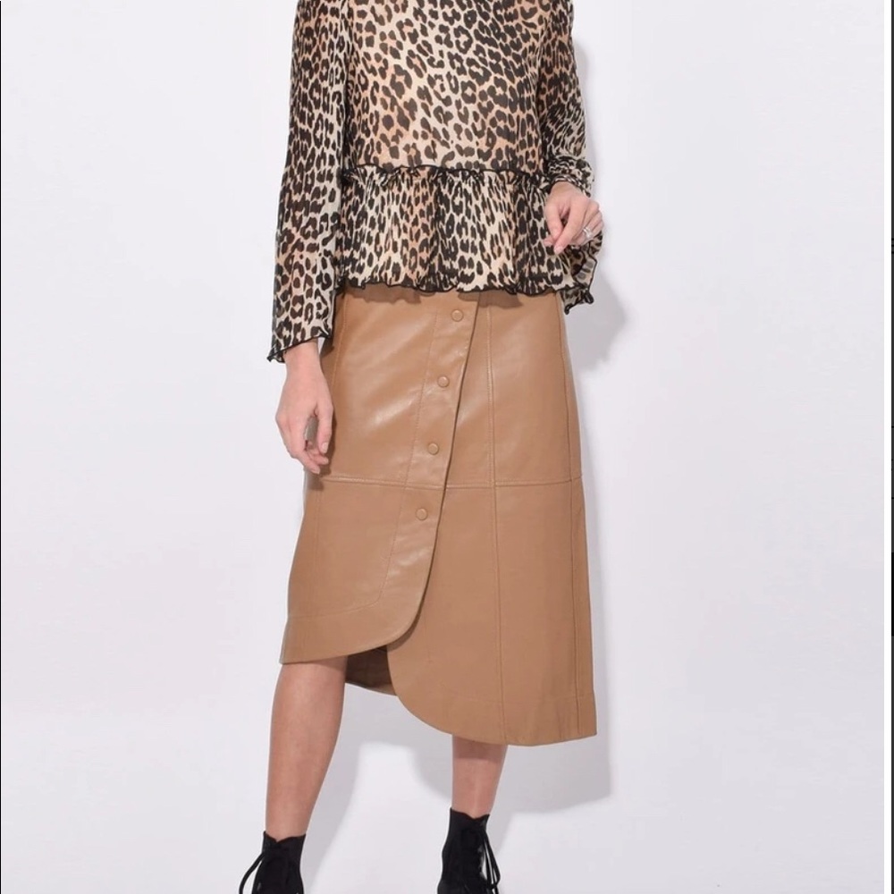 Ganni leather skirt